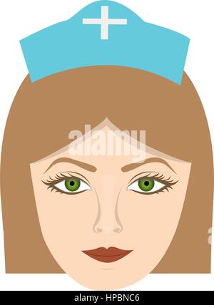 Faccia nurce icon image Illustrazione Vettoriale