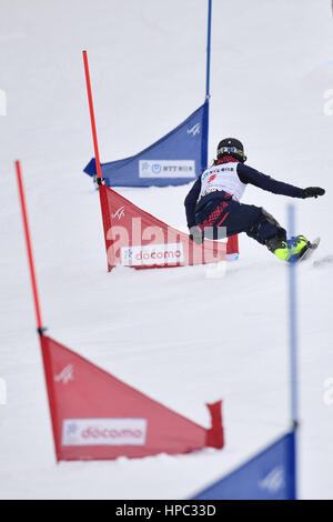 Hokkaido, Giappone. Xx Febbraio 2017. Asa Toyoda (JPN) Snowboard : Slalom speciale femminile durante il 2017 Sapporo dei Giochi Invernali Asiatici a Sapporo Teine in Hokkaido, Giappone . Credito: AFLO SPORT/Alamy Live News Foto Stock