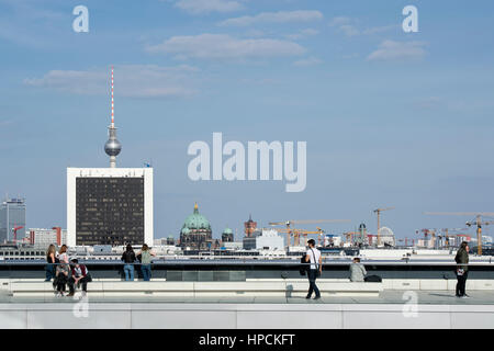 La germania,Berlino,cityscape dalla cupola del Reichstag Foto Stock