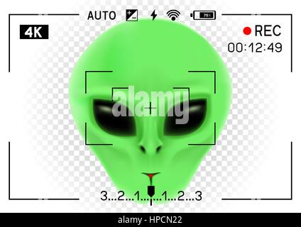 Il mirino della fotocamera alien Illustrazione Vettoriale