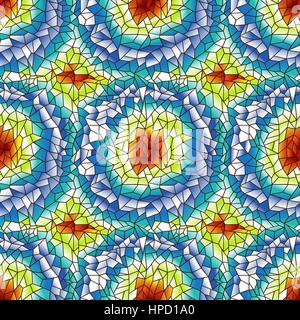 Geometrica pattern colorati come un vetro colorato, la perfetta illustrazione vettoriale Illustrazione Vettoriale