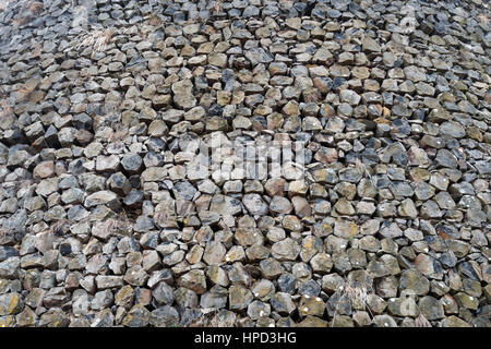 Muro di castello di Somoska fatti di rocce basaltiche che Foto Stock
