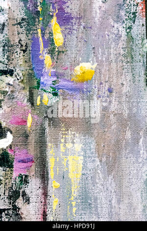 Arte astratta grunge colorati textured dipinte a mano sullo sfondo di tela Foto Stock