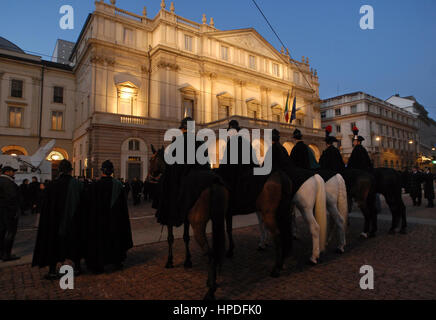 Serata di Apertura al Teatro La Scala Foto Stock