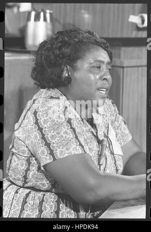 I diritti civili attivista Fannie Lou Hamer, Mississippi libertà Partito Democratico, delegato alla Convenzione Nazionale Democratica, Atlantic City, NJ, 08/22/1964. Foto Stock