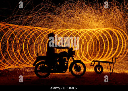 Sfondi astratti con latte di olio e acqua Foto Stock