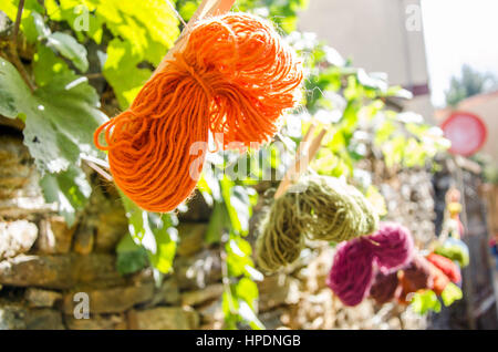 Filati per maglieria a sfere Foto Stock