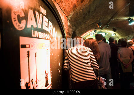 Il Cavern Club. 10 Mathew Street. Liverpool. In Inghilterra. Regno Unito Foto Stock