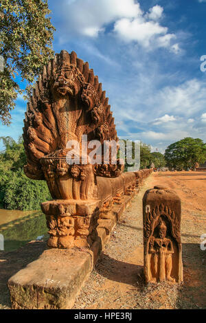 Ponte Vecchio di Angkor Wat periodo, Cambogia Foto Stock