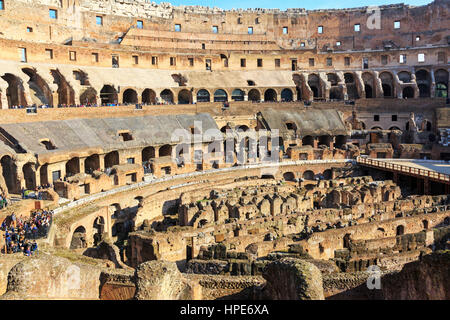 Colosseo, Via di San Gregorio, Roma, Italia Foto Stock