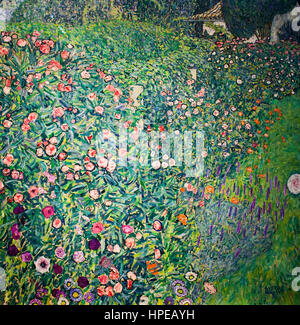 Giardino italiano paesaggio,l'olio su tela,Gustav Klimt,Leopold Museum, Vienna, Austria, Europa Foto Stock