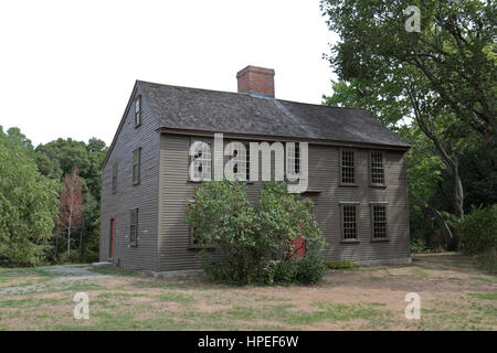 Il Jacob Whittemore House in Minute Man National Historical Park, Middlesex County, Massachusetts, Stati Uniti. Foto Stock