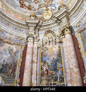 Interno della chiesa gesuita di Sant Ignazio di Loyola, Dubrovnik, Croazia Foto Stock