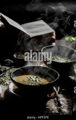 Indian zuppa di lenticchie Foto Stock