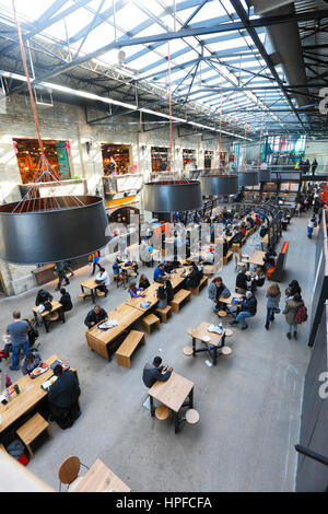 Interno del mercato delle forcelle, forche, National Historic Site, Winnipeg, Manitoba Foto Stock