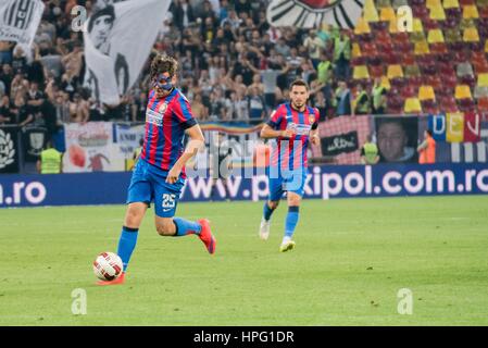 31 maggio 2015: Raul Rusescu #25 di FCSB in azione durante la cupa Romaniei Timisoreana 2014-2015 finali (Romania Cup Timisoreana finali) Gioco tra FC Universitatea Cluj ROU e FC Steaua Bucharest ROU a livello nazionale Arena, Bucarest, Romania ROU. Foto: Catalin Soare Foto Stock