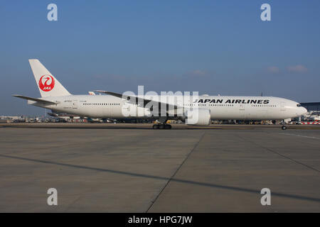 JAL 777 Foto Stock