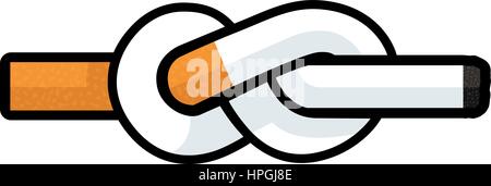 Nessuna sigaretta. Illustrazione vettoriale. Illustrazione Vettoriale