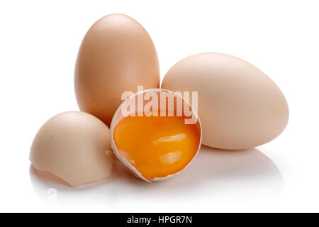 Latteria Fresco cibo isolati su sfondo bianco Foto Stock
