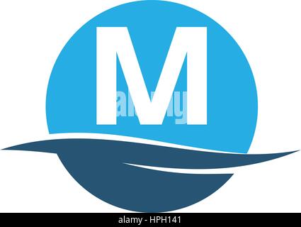 Ondata iniziale di acqua M Illustrazione Vettoriale
