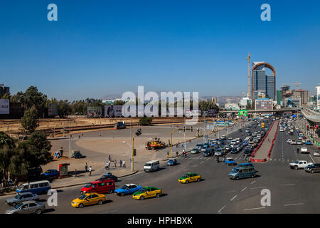 Meskel Square, Addis Abeba, Etiopia Foto Stock