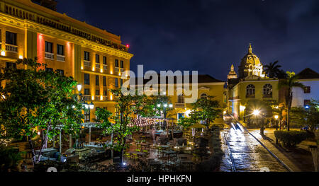 Antica città murata di Cartagena, Colombia Foto Stock