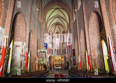 La cattedrale in Ostrow Tumski isola, Poznan, Polonia. Foto Stock