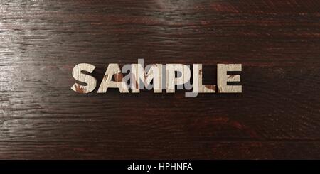 Campione - grungy headline in legno su Acero - 3D reso Royalty free stock foto. Questa immagine può essere utilizzata per un sito online banner o un po di stampa Foto Stock