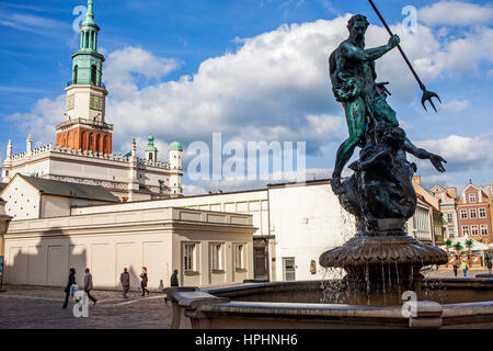 Piazza del Mercato Vecchio, Poznan, Polonia. Foto Stock