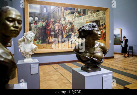 Museo Nazionale, nella pittura di sfondo di Henryk Siemiradzki " cristiano " Dirce, Varsavia, Polonia Foto Stock