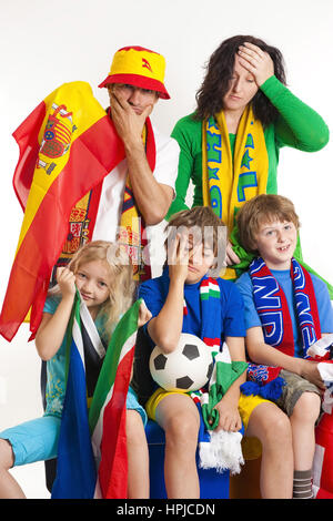 Modello rilasciato , Fussballfans, Fussball-WM - soccer fans Foto Stock