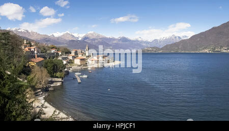 Cremia lago di Como, Italia: suggestiva immagine del villaggio di Cremia Foto Stock