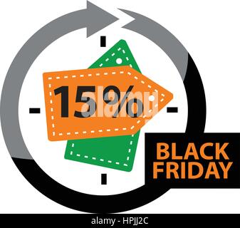 Venerdì nero 15% Illustrazione Vettoriale