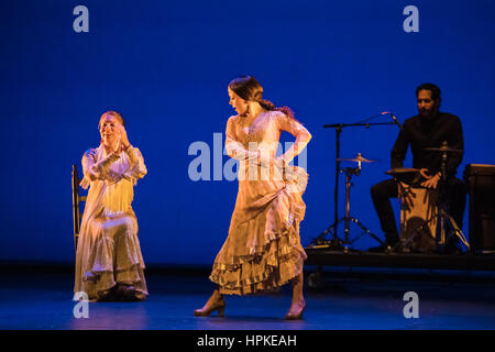 Londra, Regno Unito. Il 23 febbraio 2017. Festival di Flamenco Londra presente Gala Flamenca a Sadler's Wells. Credito: Danilo Moroni/Alamy Live News Foto Stock