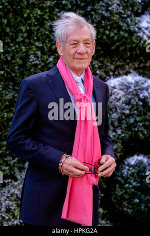 Londra, Regno Unito. Il 23 febbraio, 2017. Attore Sir Ian McKellen assiste il Disney's 'La Bella e la Bestia' - REGNO UNITO L'evento di lancio su 23/02/2017 a Spencer House, . Persone nella foto: Ian McKellen. Foto di credito: Julie Edwards/Alamy Live News Foto Stock