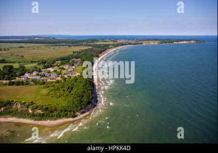 Costa, Costa, Rügen, Mönchgut, Thiessow, East Coast, la Pomerania occidentale, Meclemburgo-Pomerania Occidentale, Germania Foto Stock