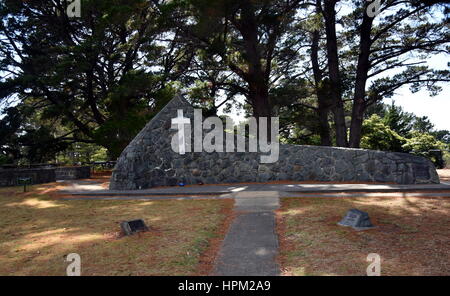 Eden, Australia - Jan 6, 2017. Seamens Memorial Wall al Parco rotante. Commemorazione di tutti i marinai che hanno navigato dal porto di Eden e sono stati persi t Foto Stock