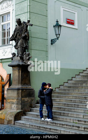 Radnicke schody street. Il quartiere Mala Strana.Praga. Repubblica ceca Foto Stock