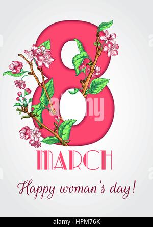 Scheda di giorno Womens Illustrazione Vettoriale