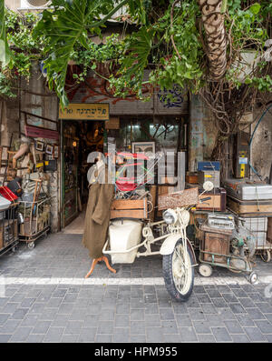 Israele, Tel Aviv-Yafo, shuk hapishpeshim mercato delle pulci Foto Stock