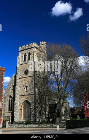 Estate, Lambeth Palace e St Marys chiesa, Lambeth, London City, England, Regno Unito Foto Stock