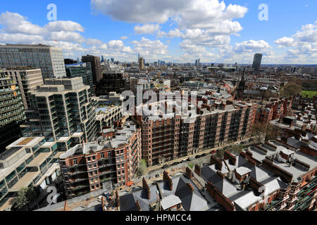 Estate, Tetto a vista di Londra città dalla Cattedrale di Westminster, Inghilterra, Regno Unito Foto Stock