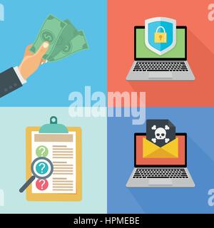 Vettore collezione di piatti e colorato i concetti di business Illustrazione Vettoriale