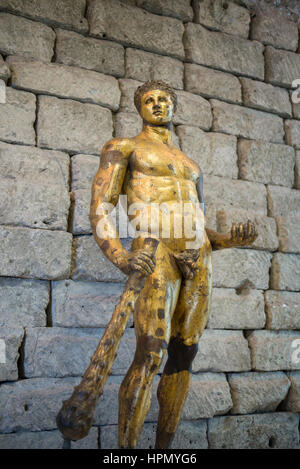 Roma. L'Italia. Statua di Ercole in bronzo dorato, scultura, 2° C BC, dal Foro Boario, Museo Capitolino. Musei Capitolini. Foto Stock