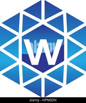 Diamante W iniziale Illustrazione Vettoriale
