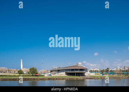 Israele, Tel Aviv-Yafo, yarkon park, Daniel centro di canottaggio Foto Stock