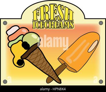 Freschi gelati Illustrazione Vettoriale
