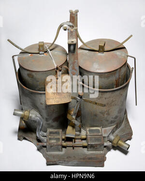 Modello di domanda di brevetto: Gas e aria apparecchiatura di miscelazione inventato da Bettingrath L. Brevetto # 180527 concesso il 1 agosto 1876. Foto Stock