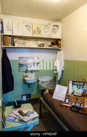 Il penitenziario di Alcatraz cella di prigione Foto Stock