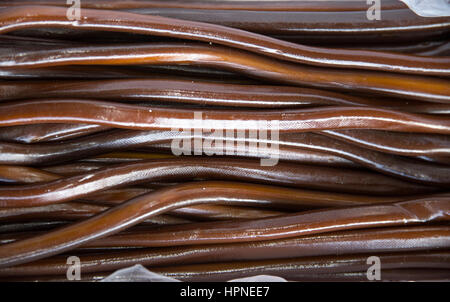 Choco flavoredl twisted liquirizia caramelle come sfondo Foto Stock